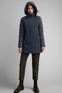 Chamarras Canada Goose Mujer Mexico - Berkley Chaqueta De Plumas Azul Marino DF2793051